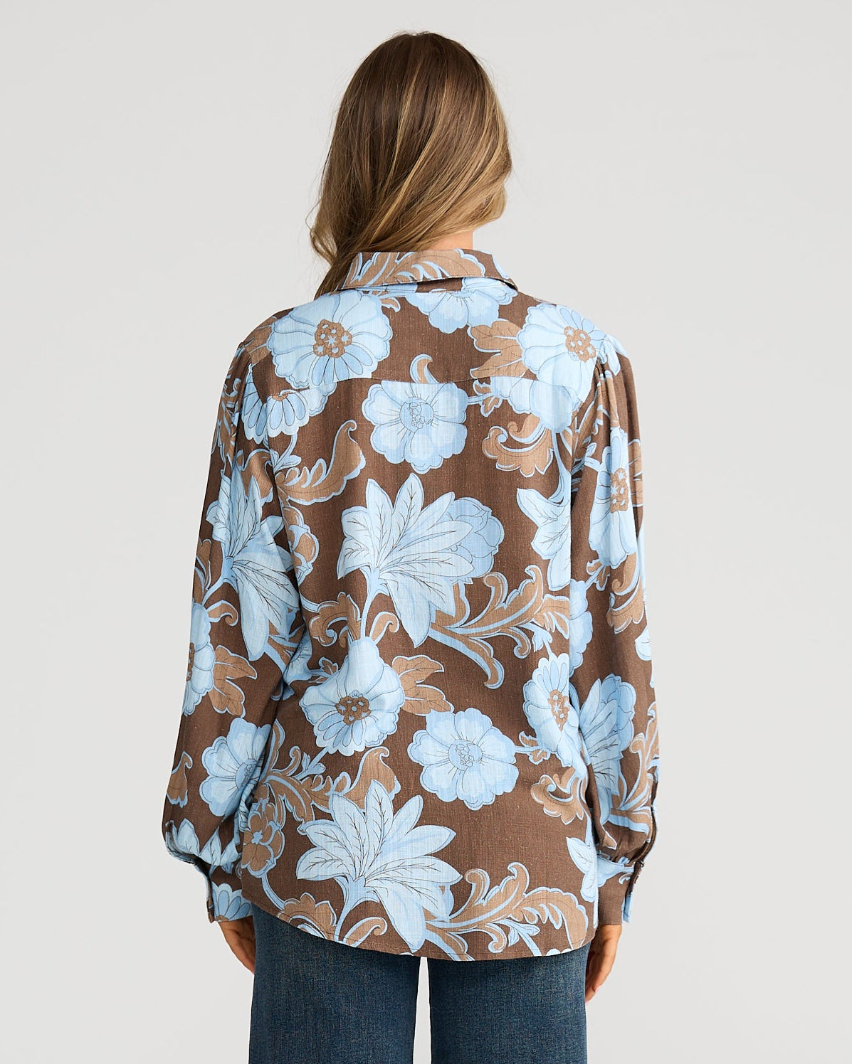 FLOWER CHILD SHIRT CHOCOLATE IBIZA