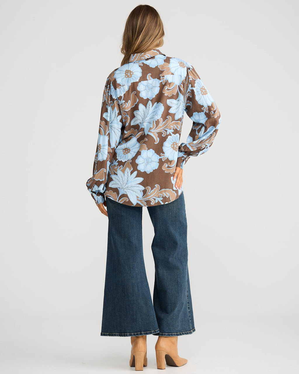 FLOWER CHILD SHIRT CHOCOLATE IBIZA