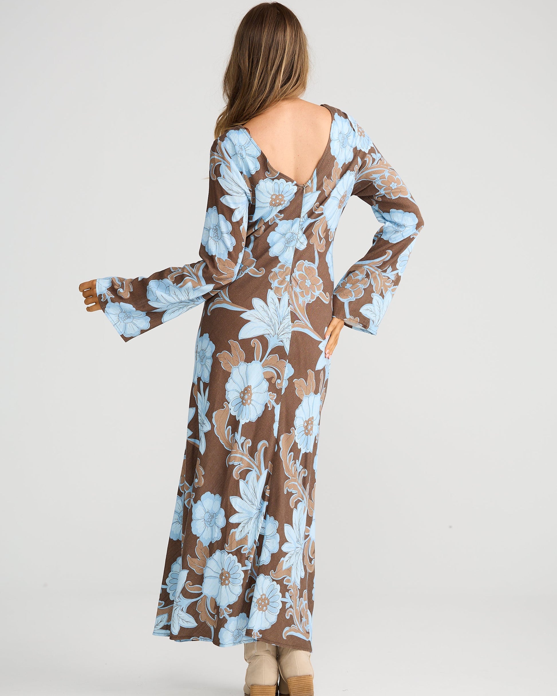 STARDUST MAXI DRESS CHOCOLATE IBIZA