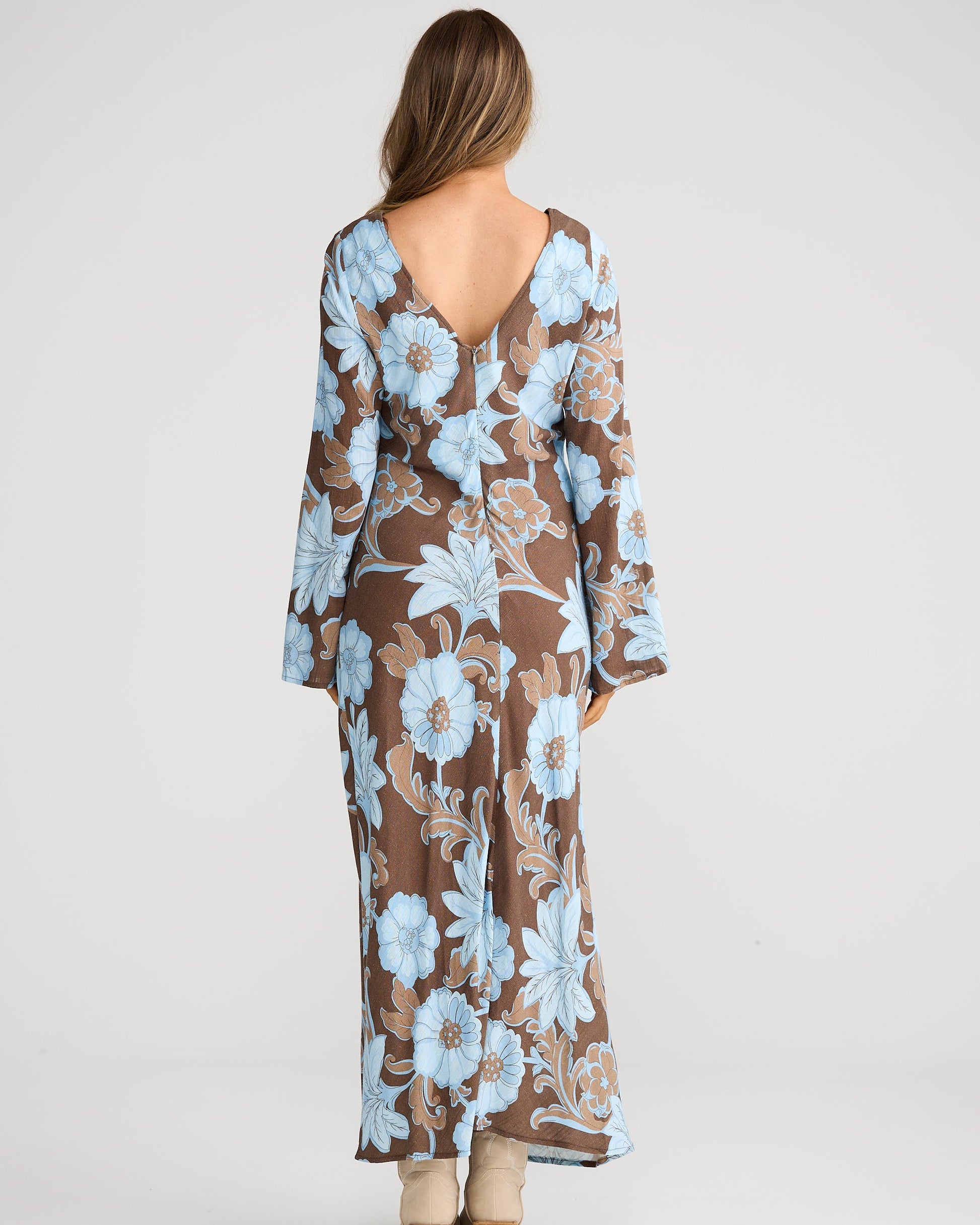 STARDUST MAXI DRESS CHOCOLATE IBIZA