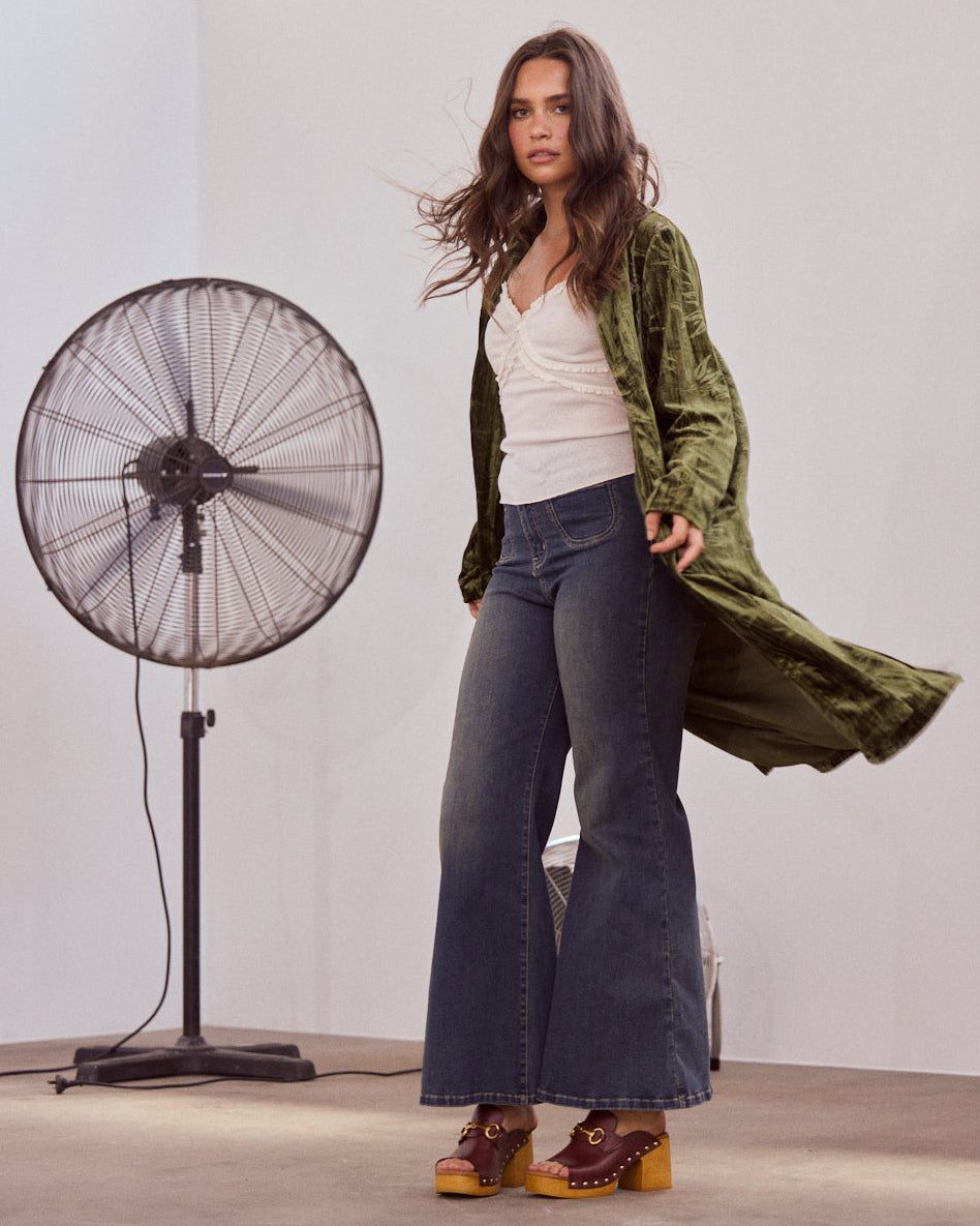 ARIES VELVET JACKET OLIVE