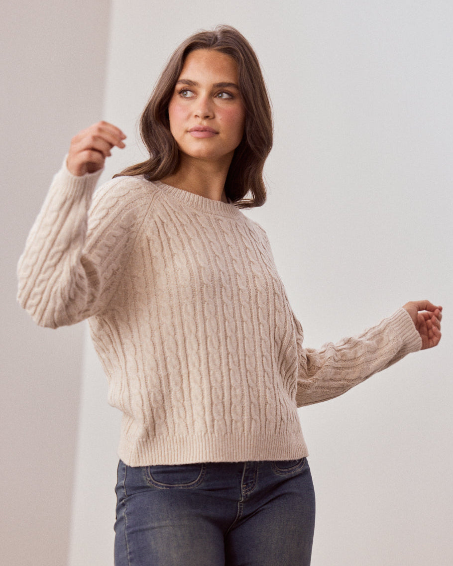 ELLIE KNIT ALMOND MARLE