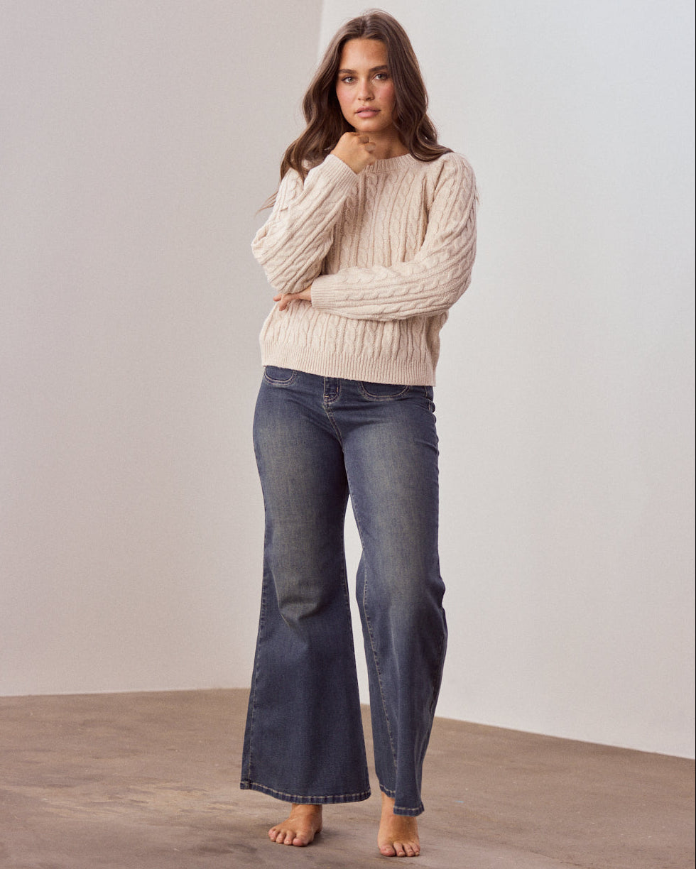 ELLIE KNIT ALMOND MARLE