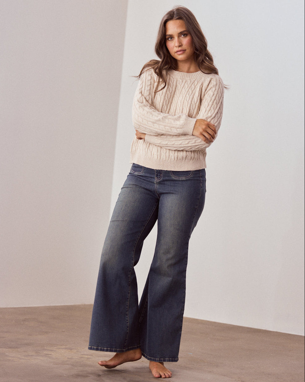 ELLIE KNIT ALMOND MARLE