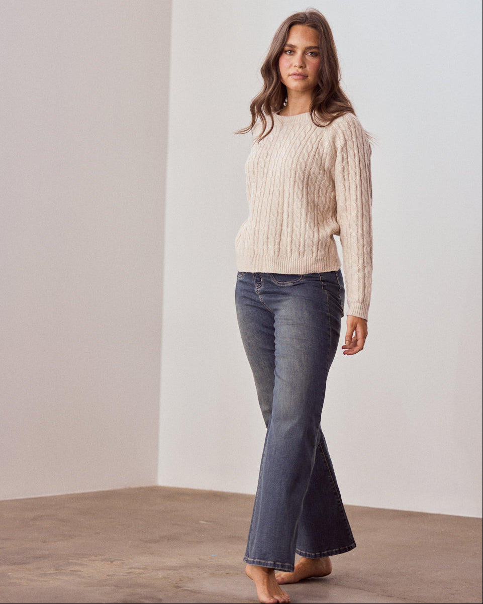 ELLIE KNIT ALMOND MARLE