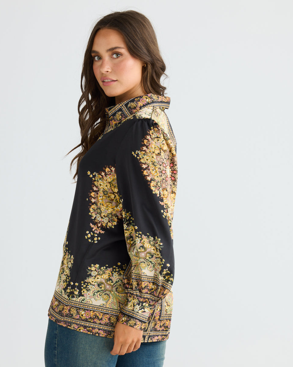 RUNE SHIRT BLACK PAISLEY