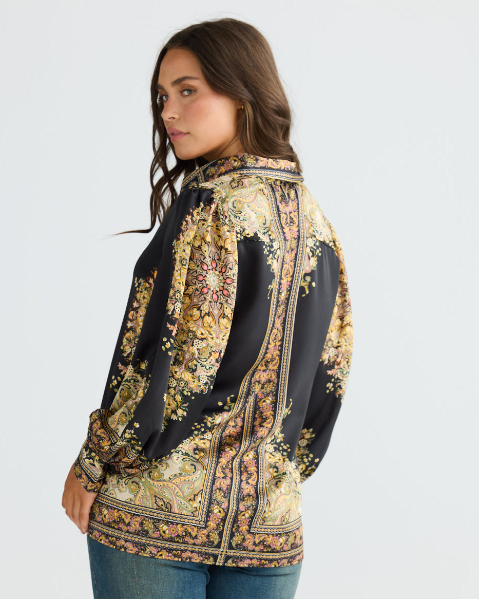 RUNE SHIRT BLACK PAISLEY