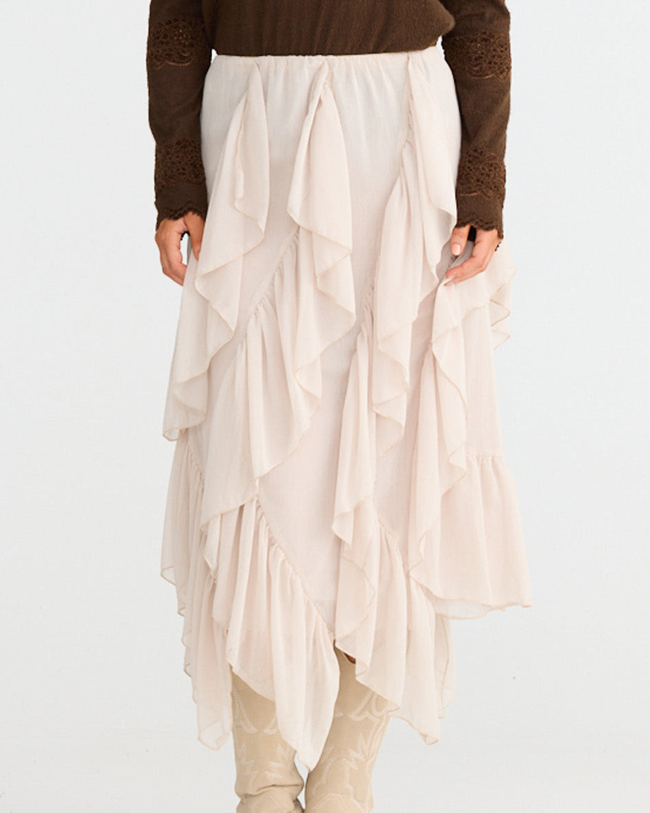 RAFAEL MIDI SKIRT ALMOND