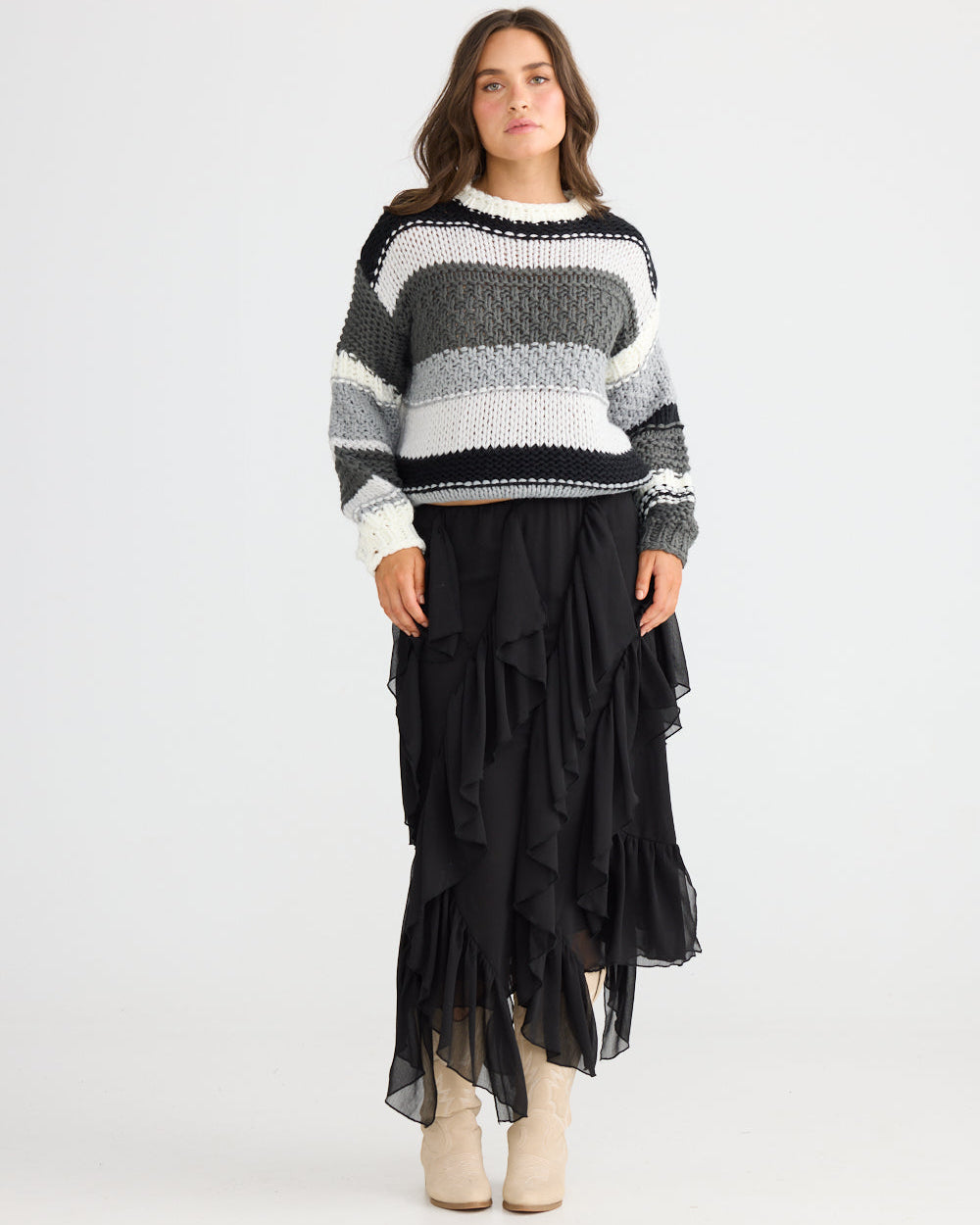 RAFAEL MIDI SKIRT BLACK