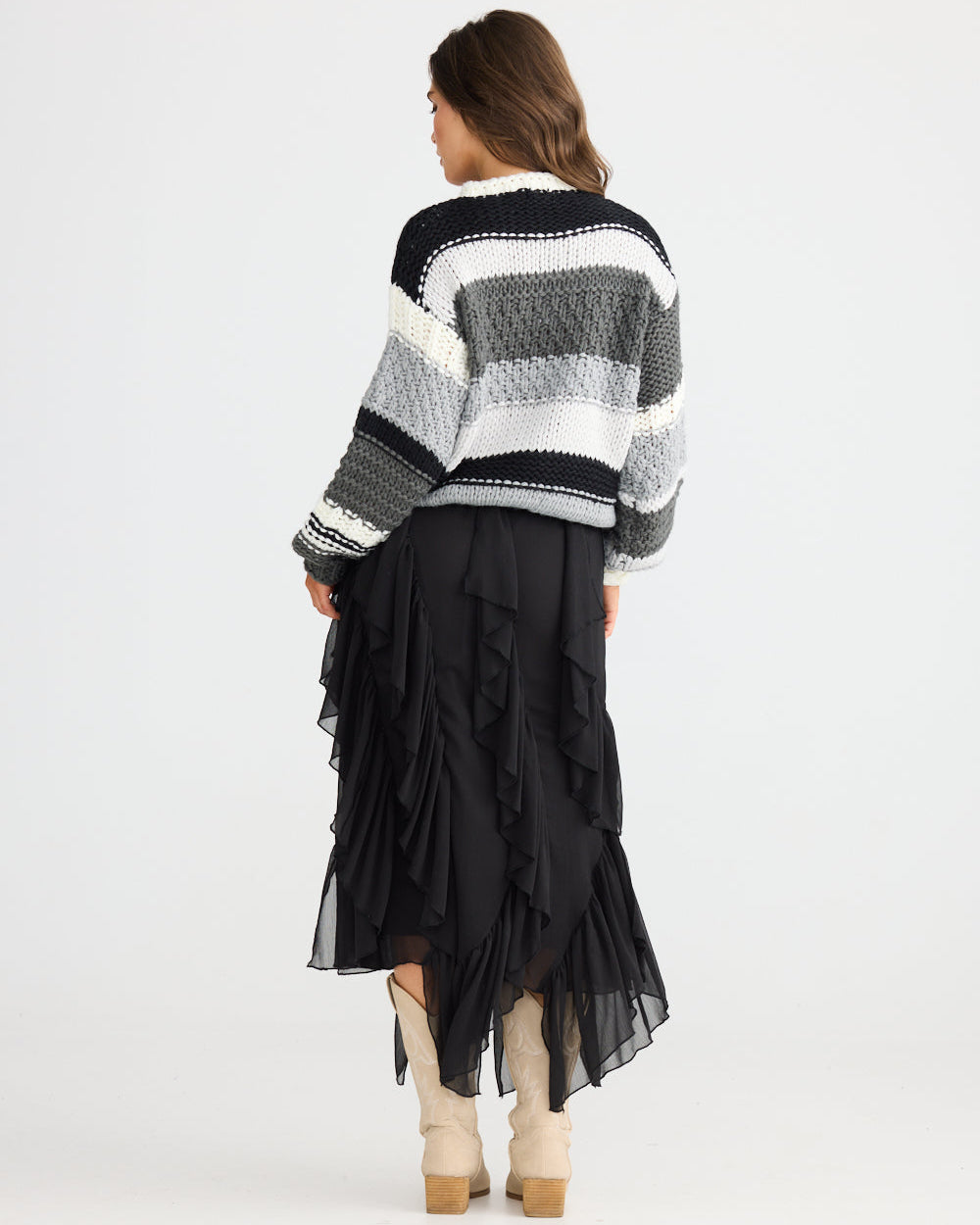 RAFAEL MIDI SKIRT BLACK