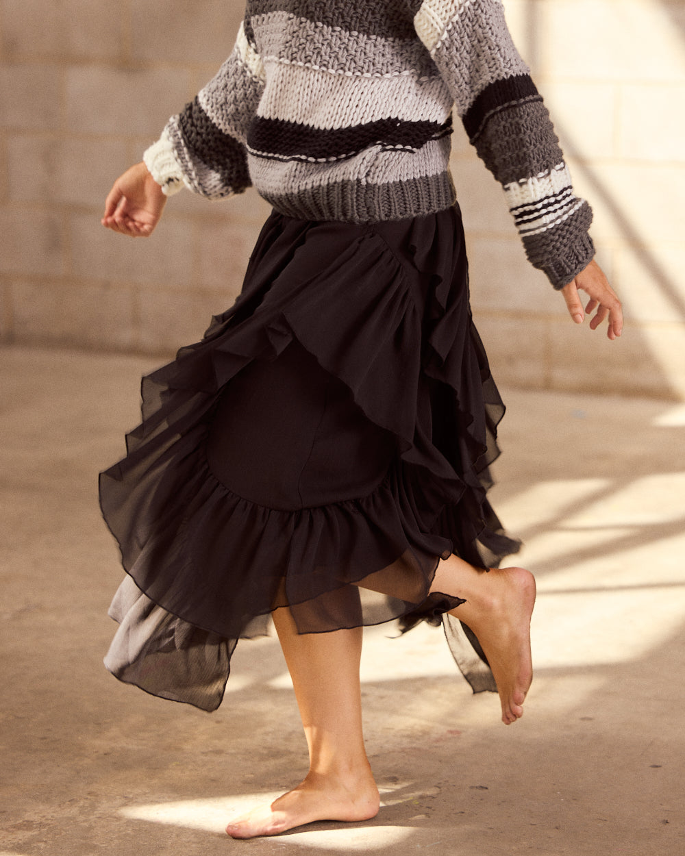 RAFAEL MIDI SKIRT BLACK