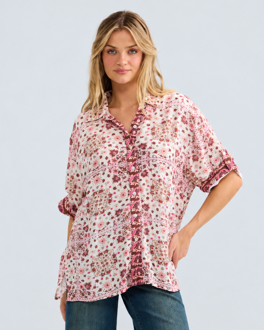 IMANI SHIRT CHAI FLORAL