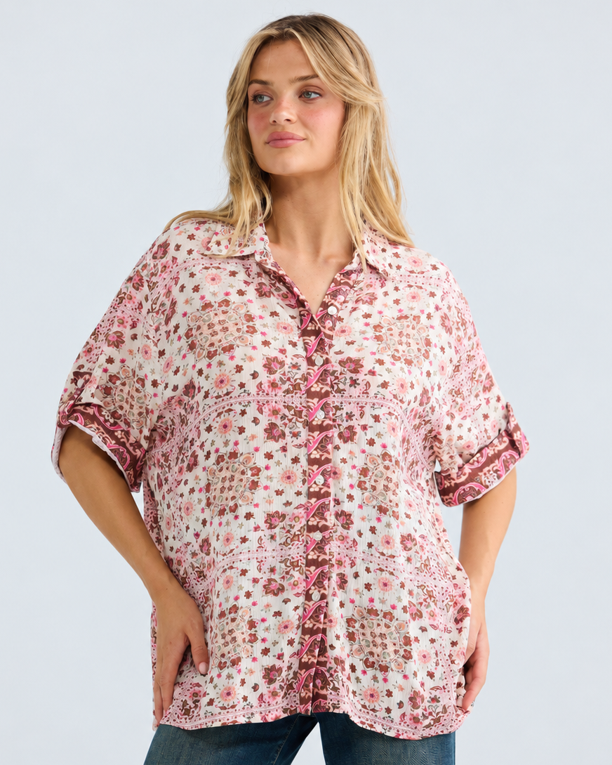 IMANI SHIRT CHAI FLORAL