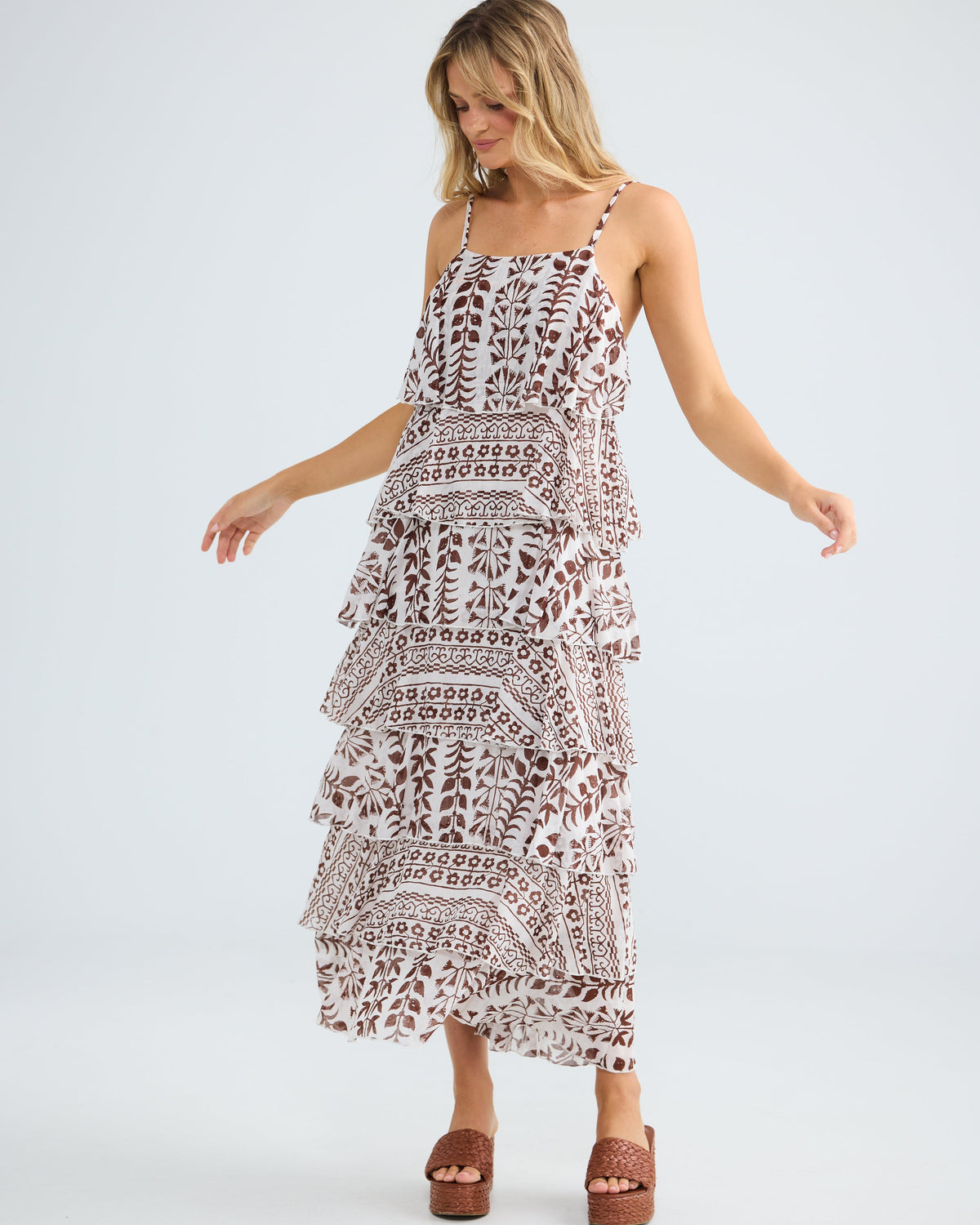 RUE MAXI DRESS CHOCOLATE PARO
