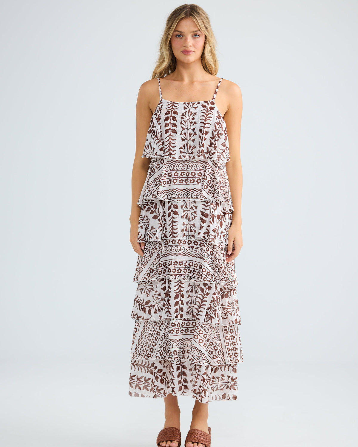 RUE MAXI DRESS CHOCOLATE PARO