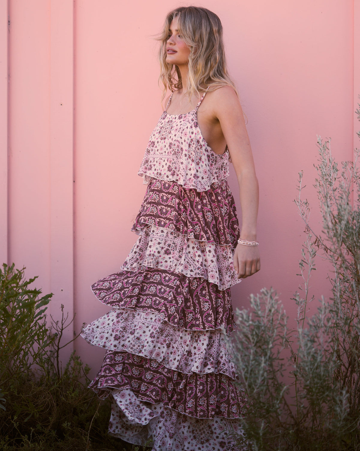 RUE MAXI DRESS CHAI FLORAL