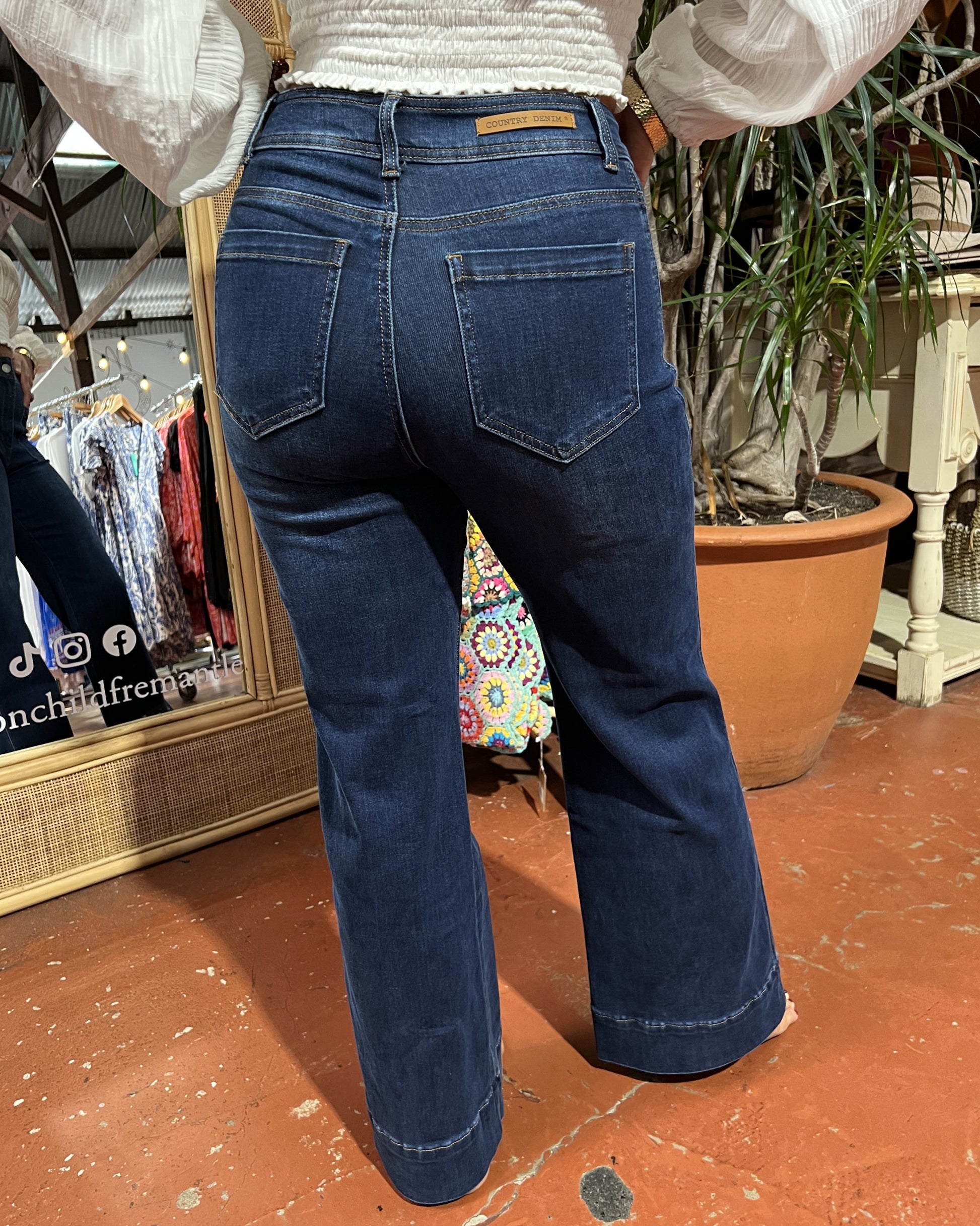 THAT 70S DENIM JEANS DARK BLUE