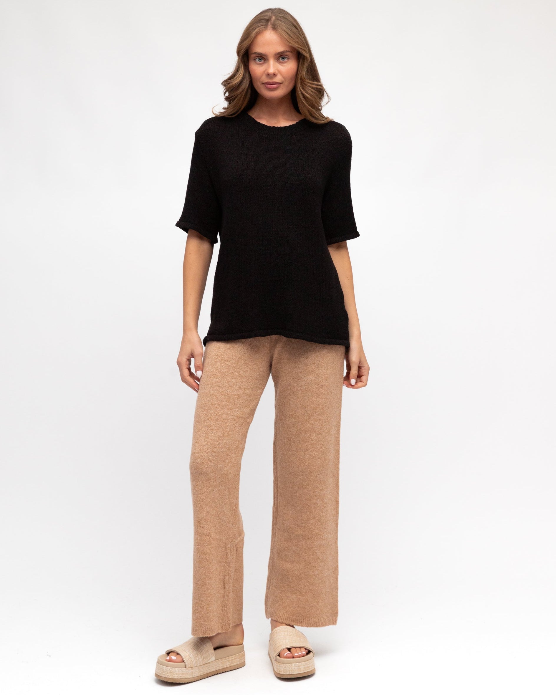 WINTER KNIT TEE BLACK