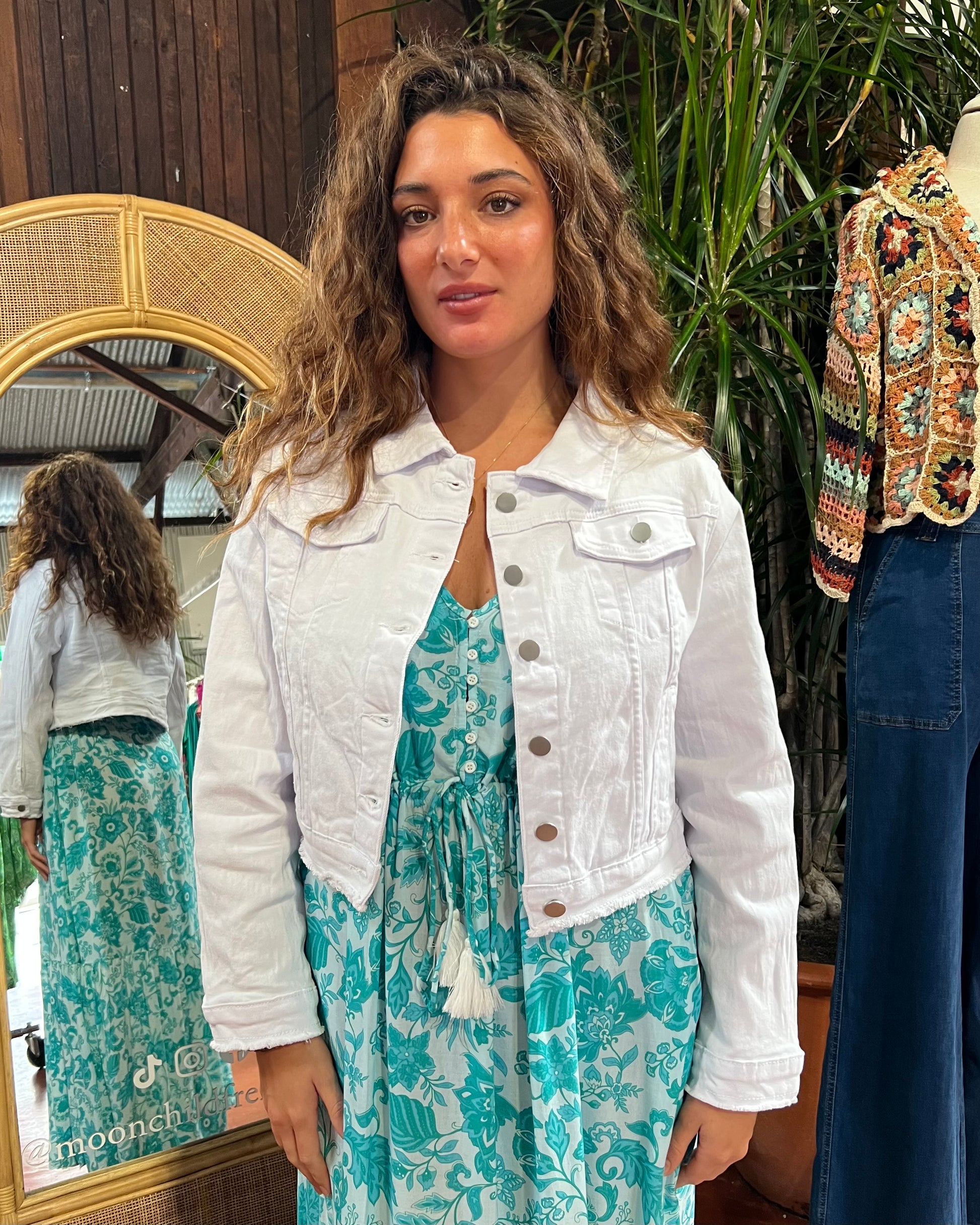 ZARA DENIM JACKET WHITE