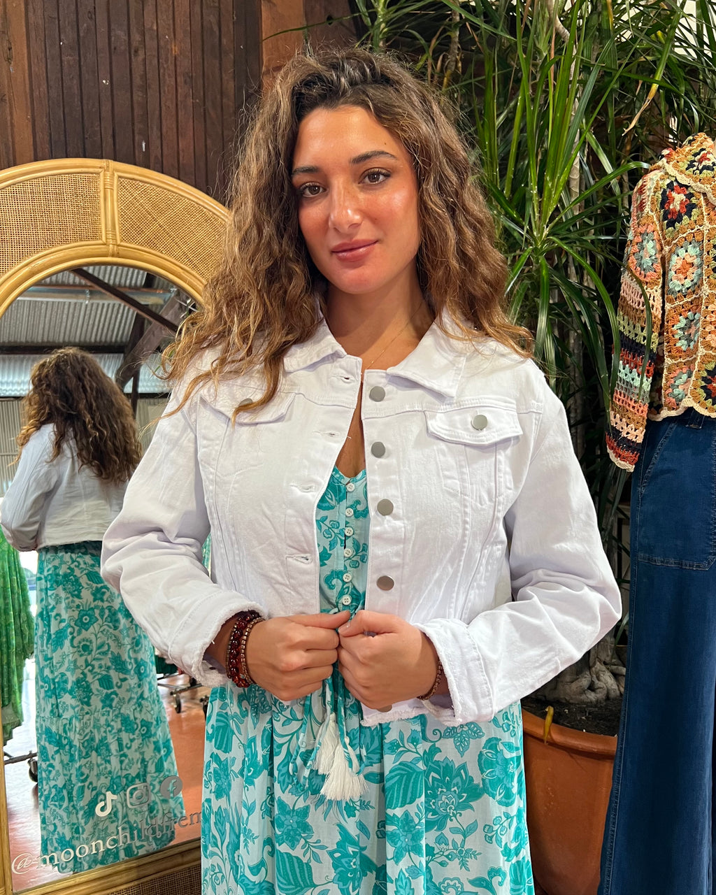 ZARA DENIM JACKET WHITE