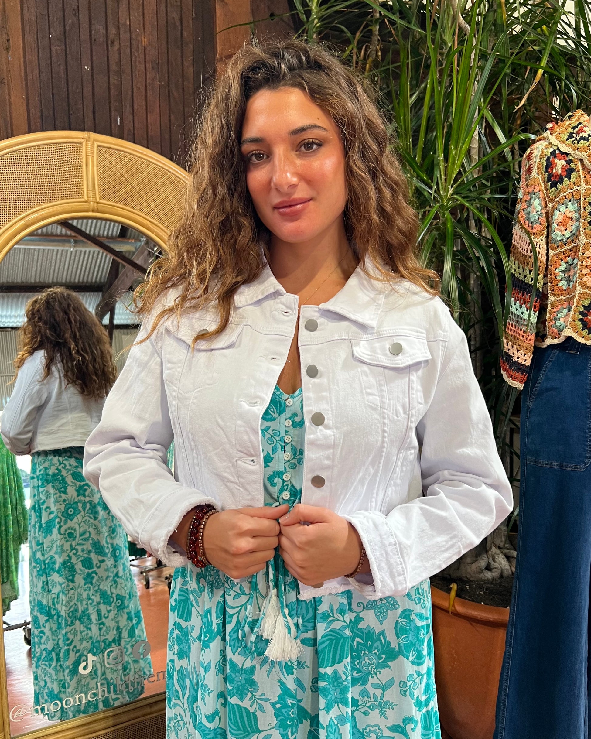 ZARA DENIM JACKET WHITE