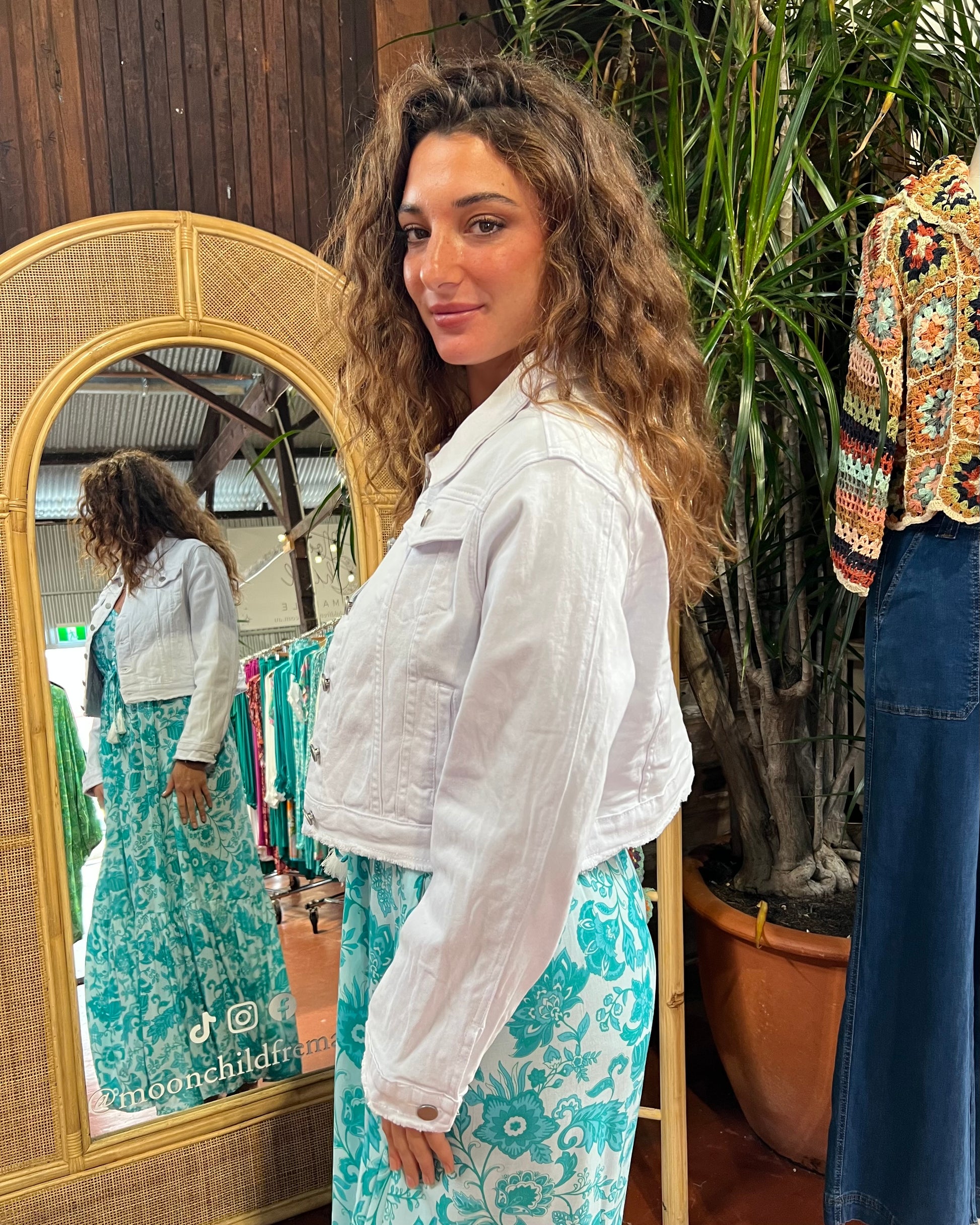 ZARA DENIM JACKET WHITE