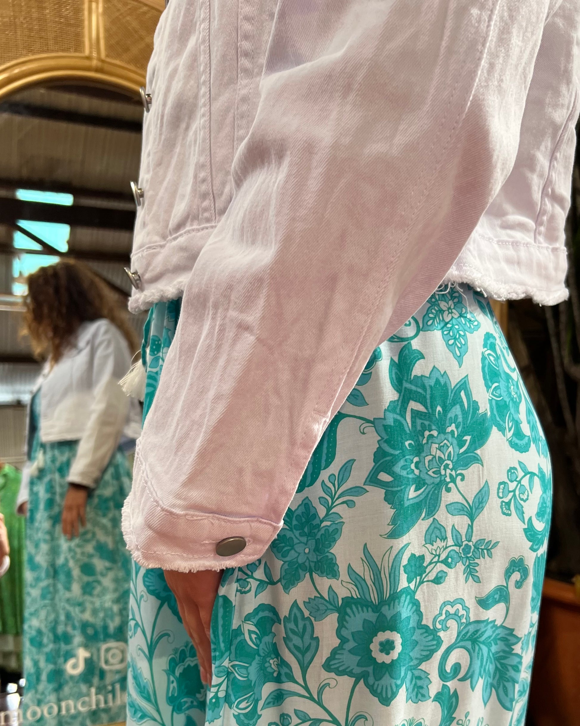 ZARA DENIM JACKET WHITE