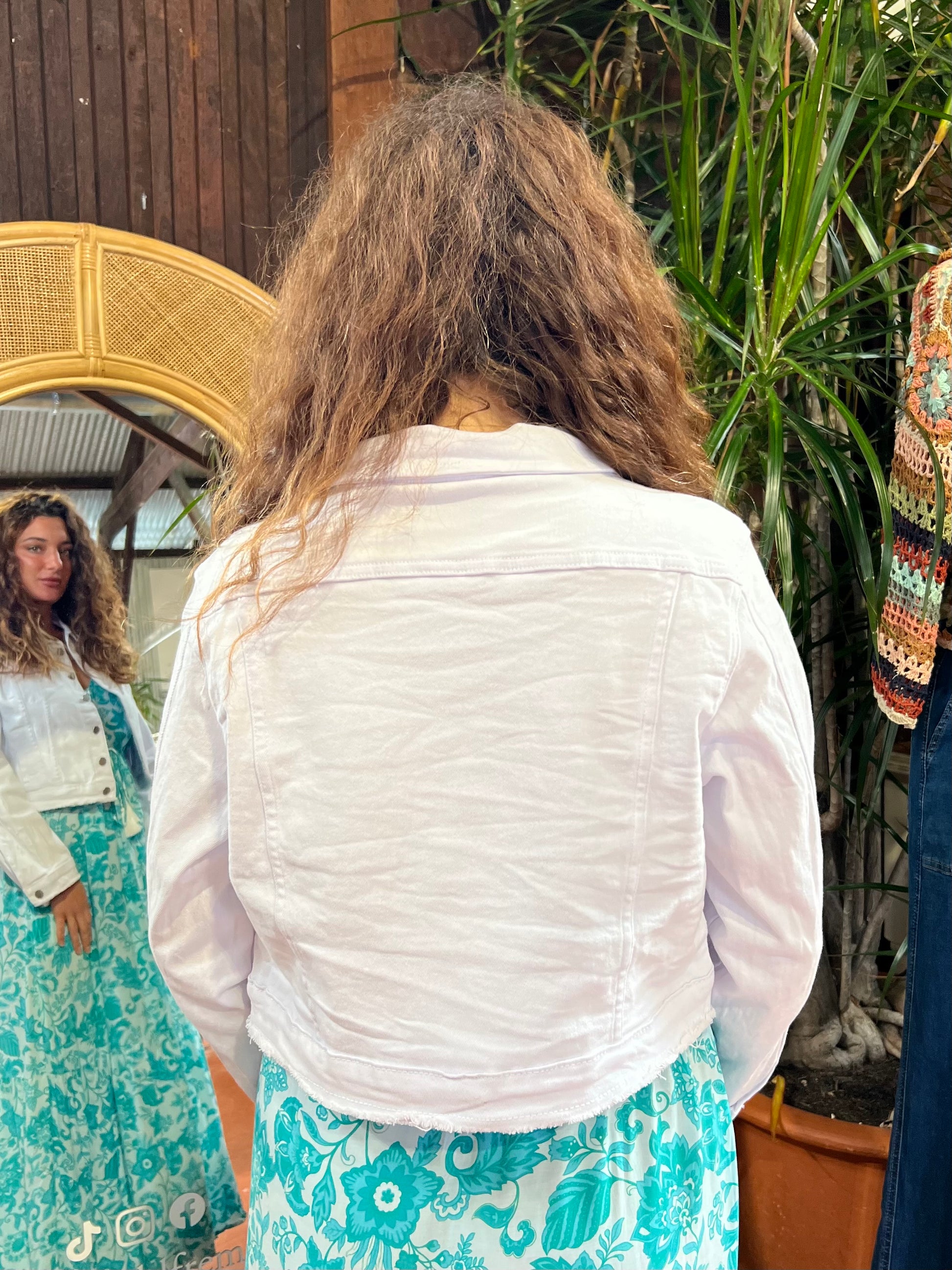 ZARA DENIM JACKET WHITE