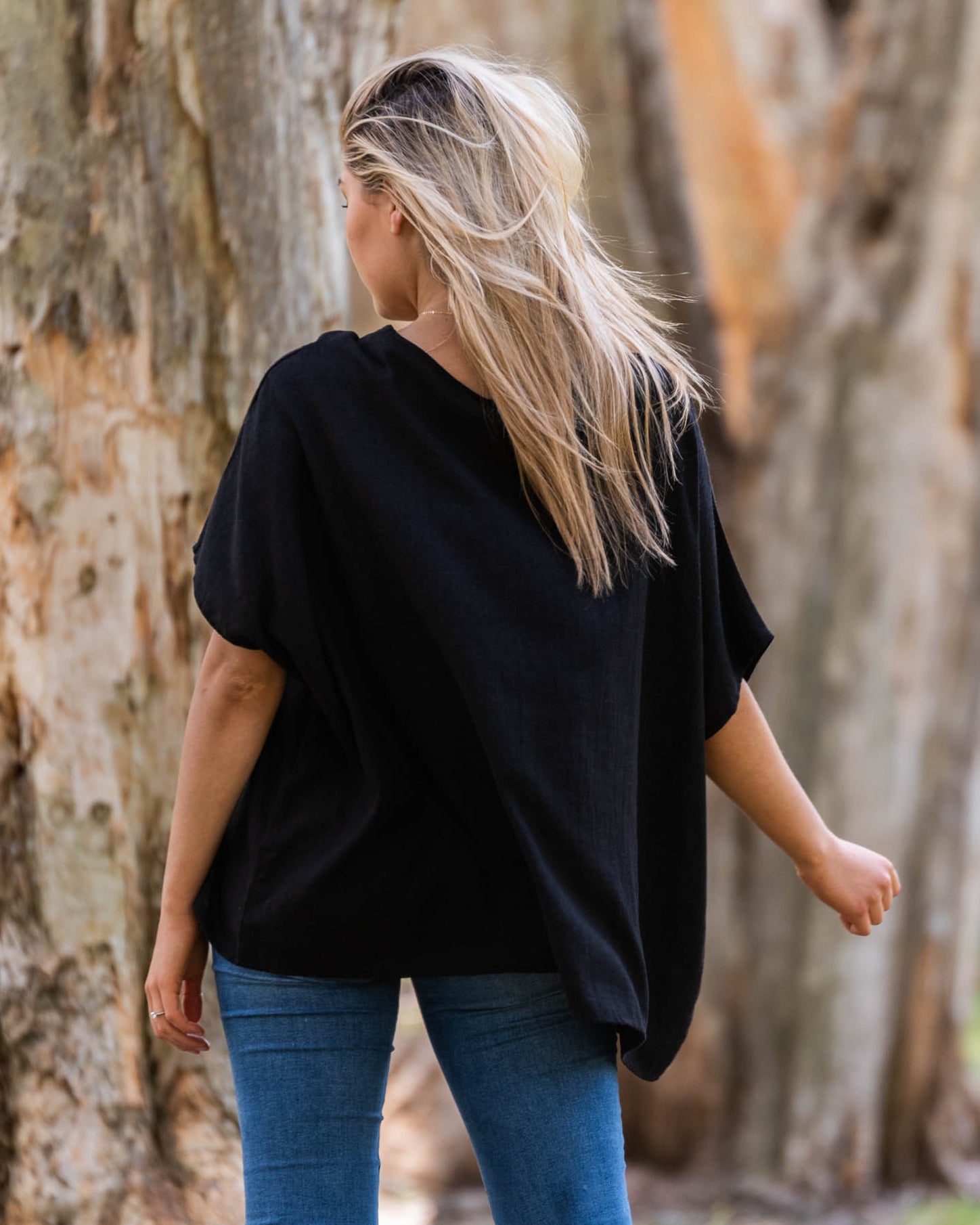 FAVEN DRAPE TOP BLACK