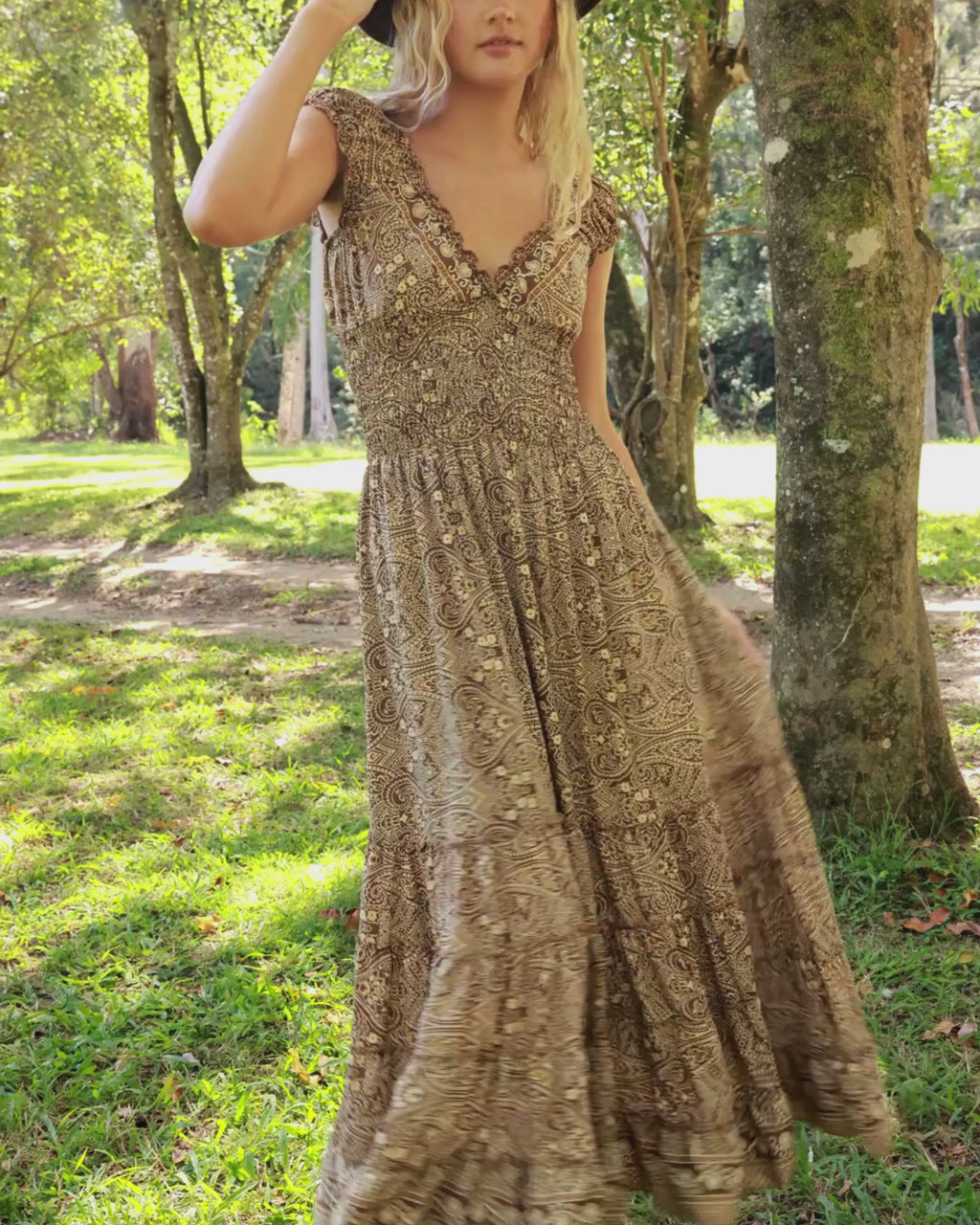 SAMARA MAXI DRESS GOLD DUST