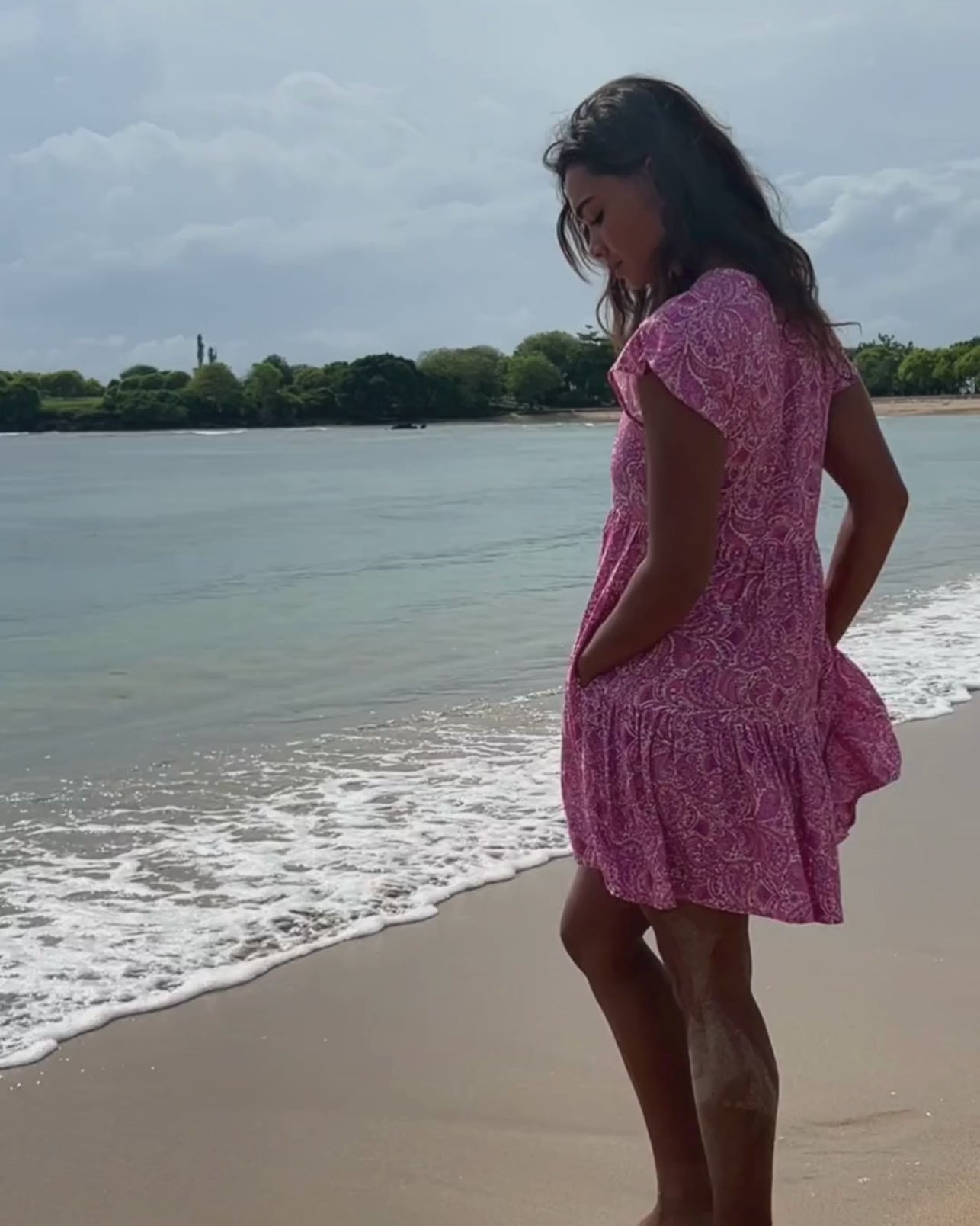 TAYLOR MINI DRESS PEACH FIZZ