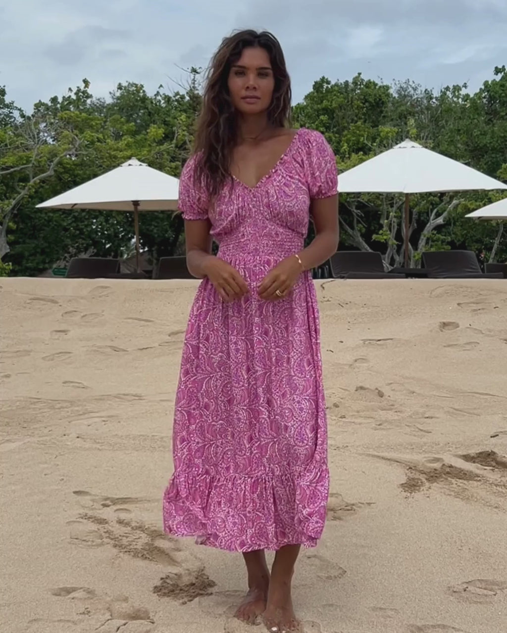 FLORA MAXI DRESS PEACH FIZZ