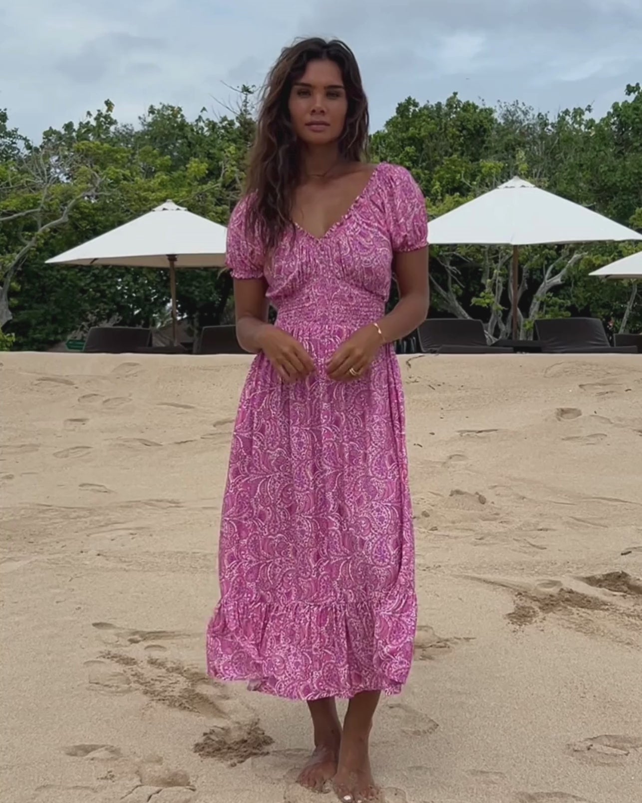 FLORA MAXI DRESS PEACH FIZZ