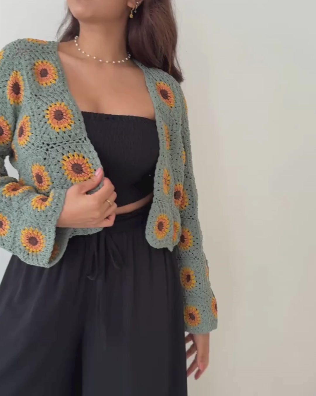 SUNFLOWER CARDIGAN SAGE