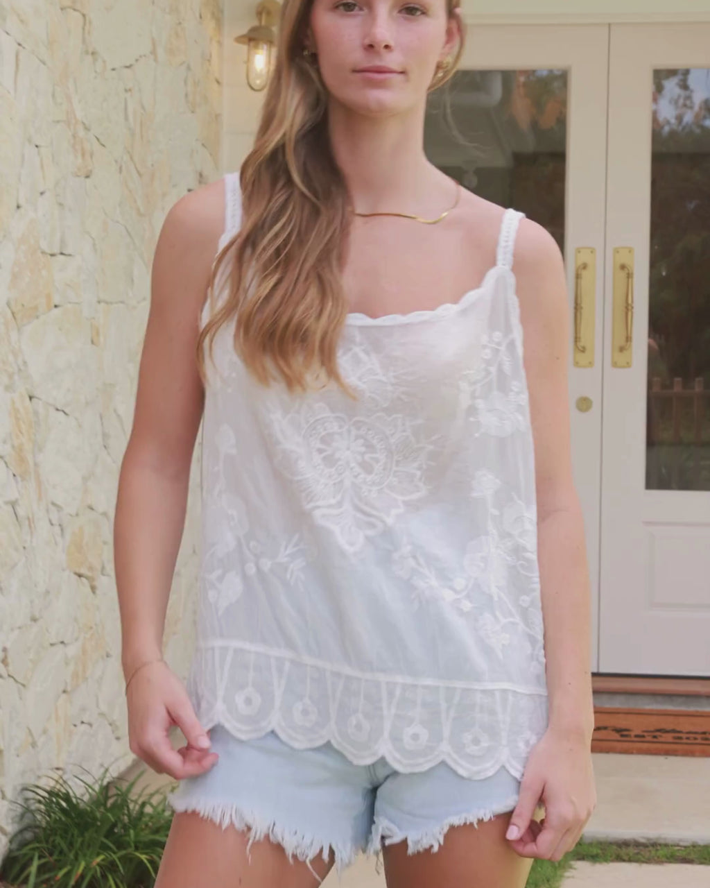 KELI SINGLET TOP WHITE