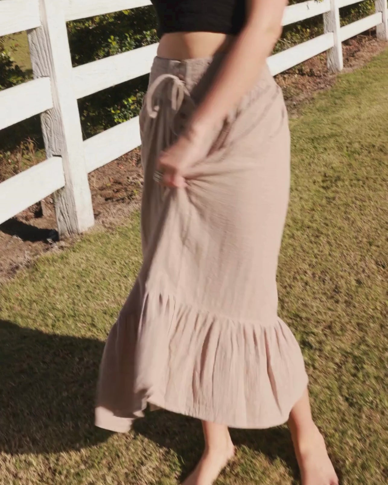 CINDY MAXI SKIRT BEIGE