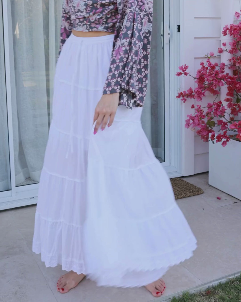 BELLA MAXI SKIRT WHITE