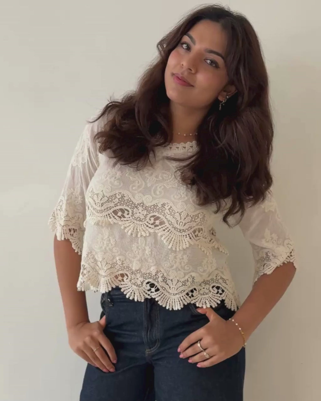 MILA TOP VINTAGE CREAM