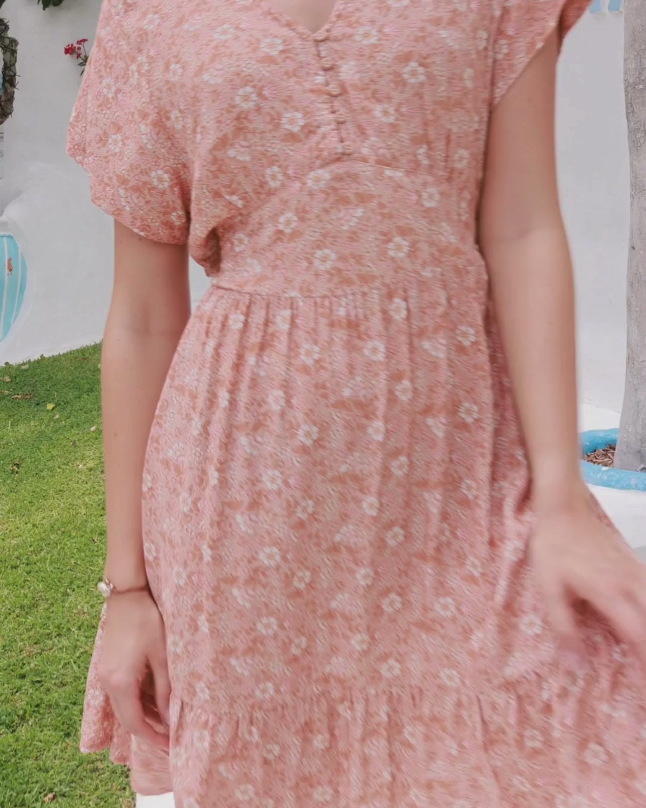 HARRIET MINI DRESS VINTAGE WHISPER
