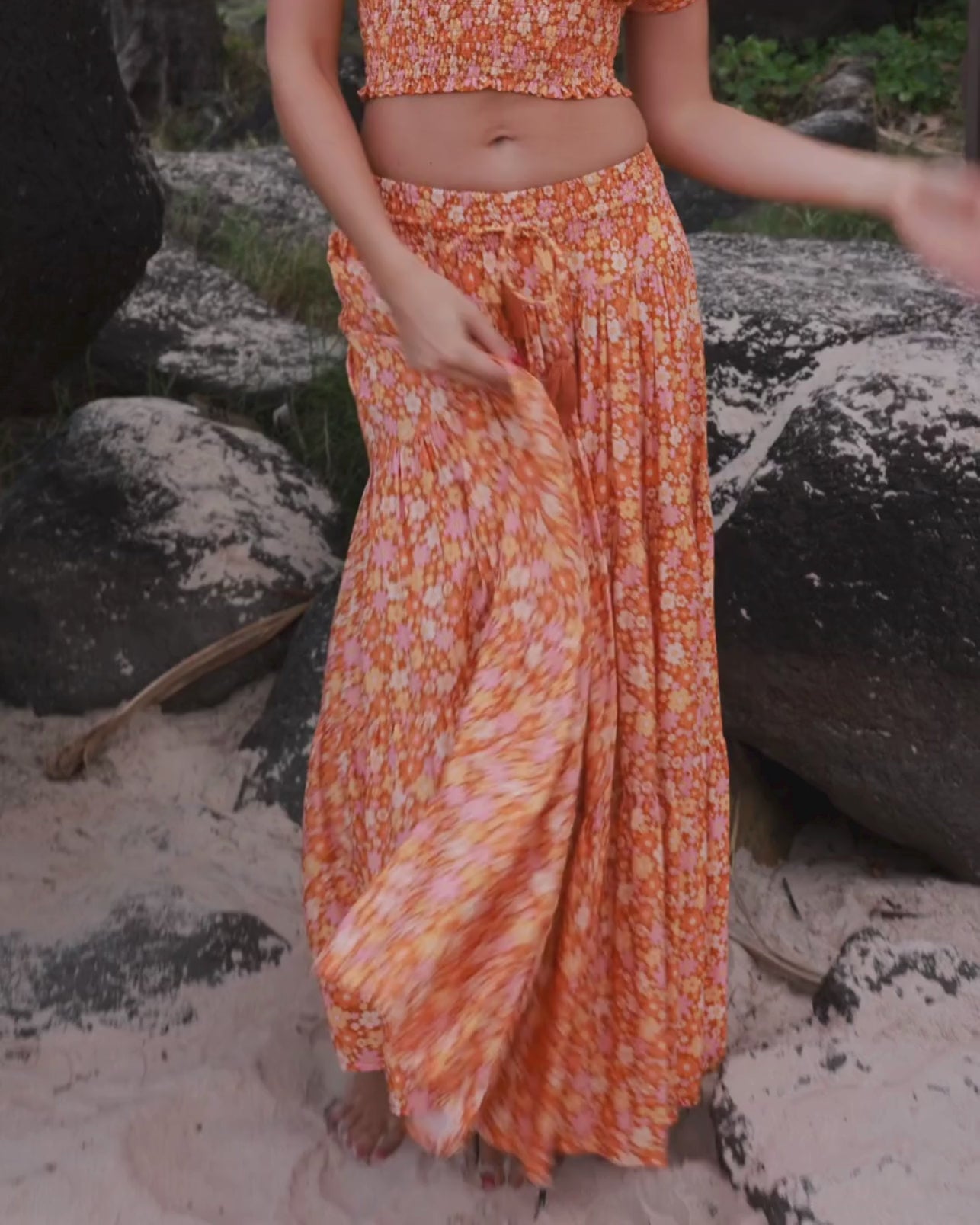 OAKLEY MAXI SKIRT MANGO TANGO