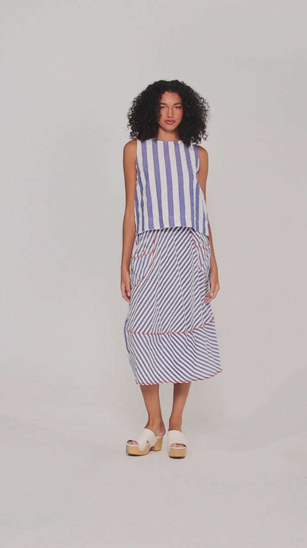 GURU SKIRT OCEAN STRIPE