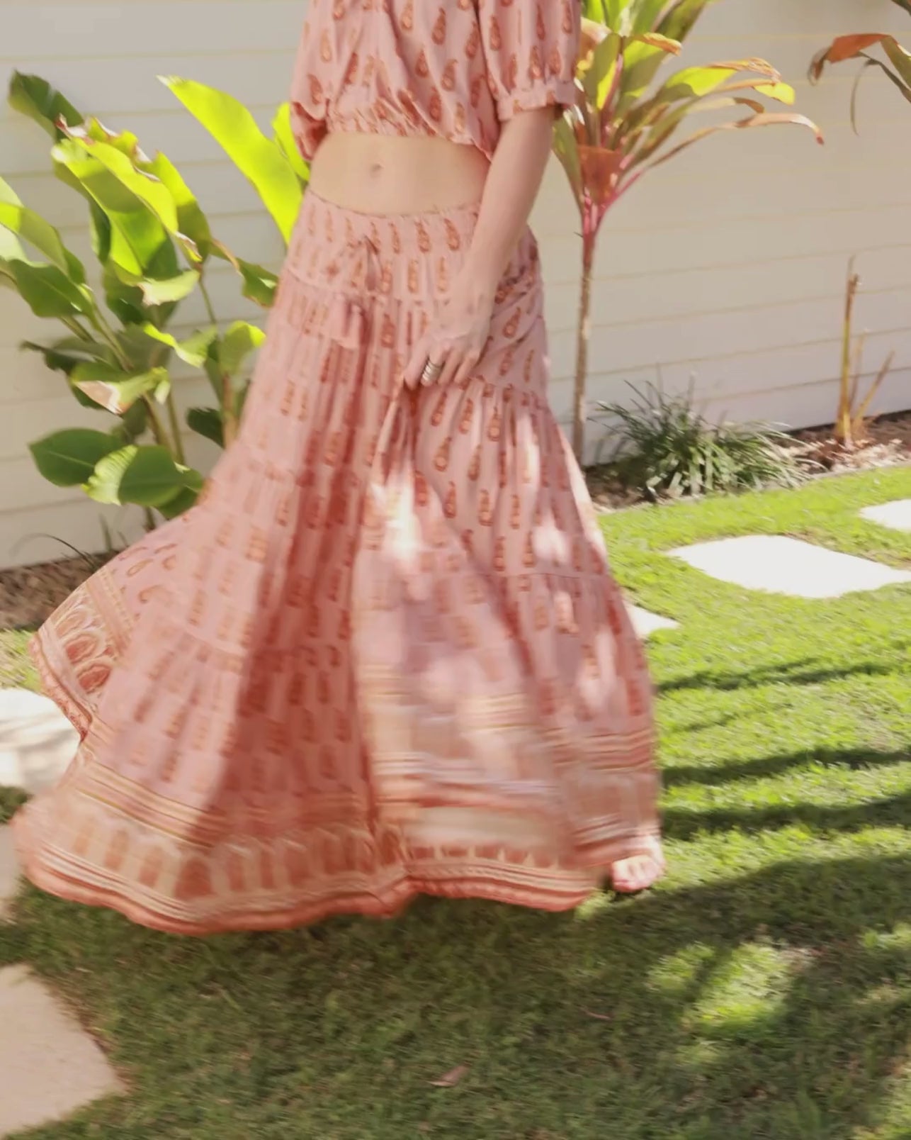 OAKLEY MAXI SKIRT ROSEWOOD