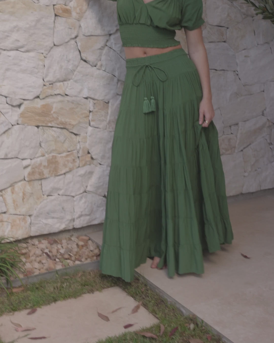 PENNY MAXI SKIRT PINE