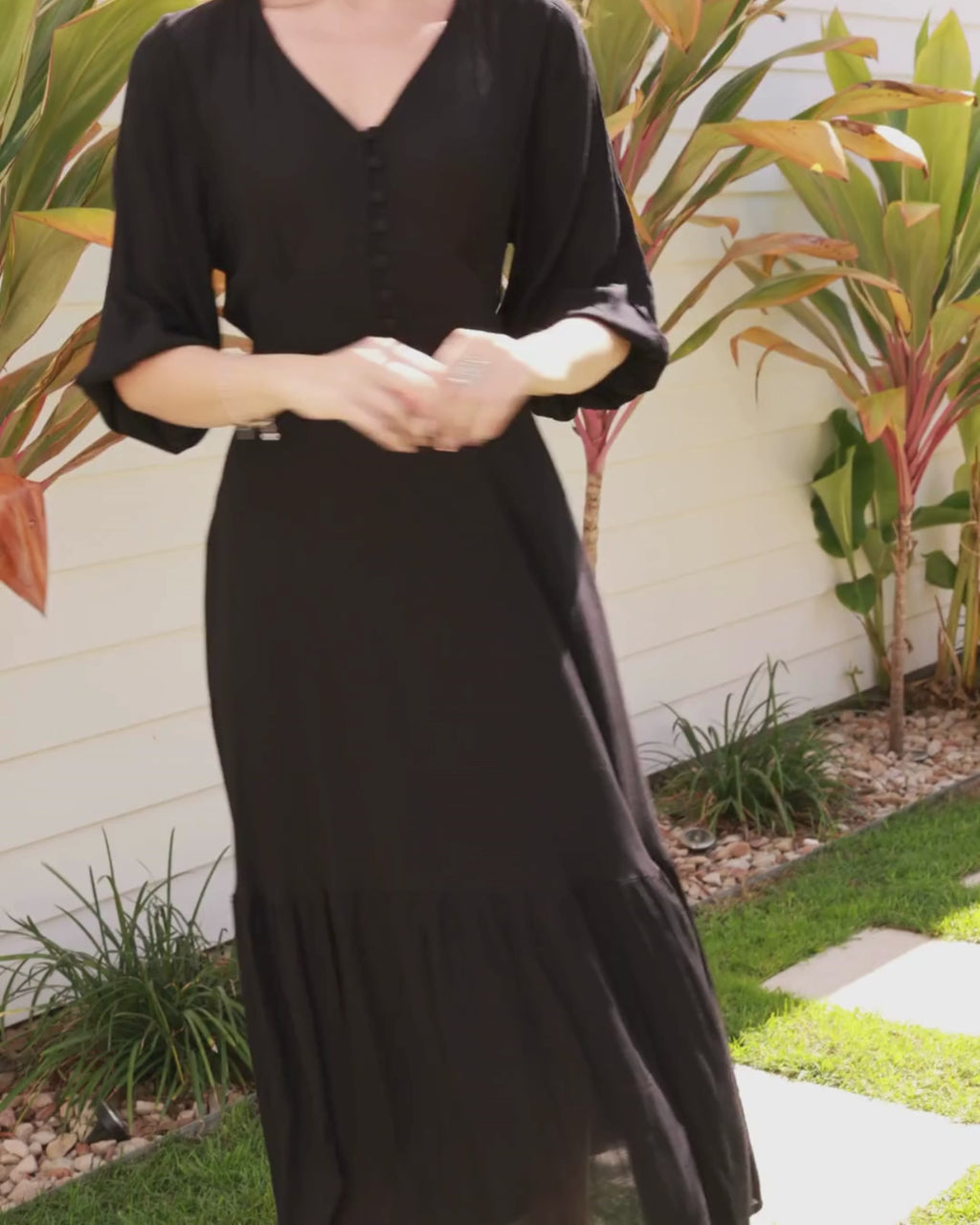 OLYMPIA MAXI DRESS BLACK