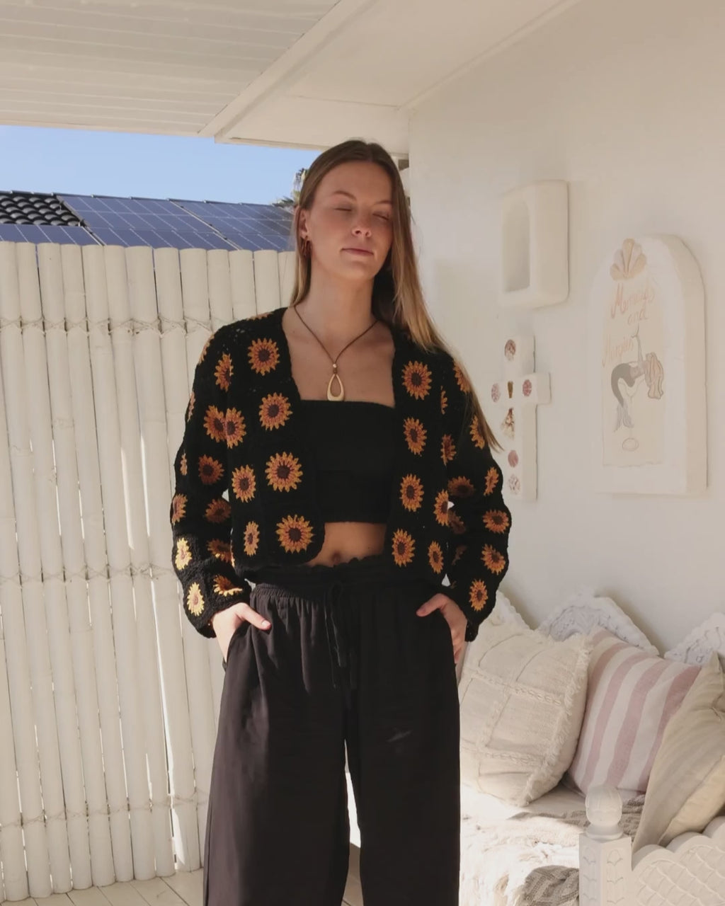 SUNFLOWER CARDIGAN BLACK