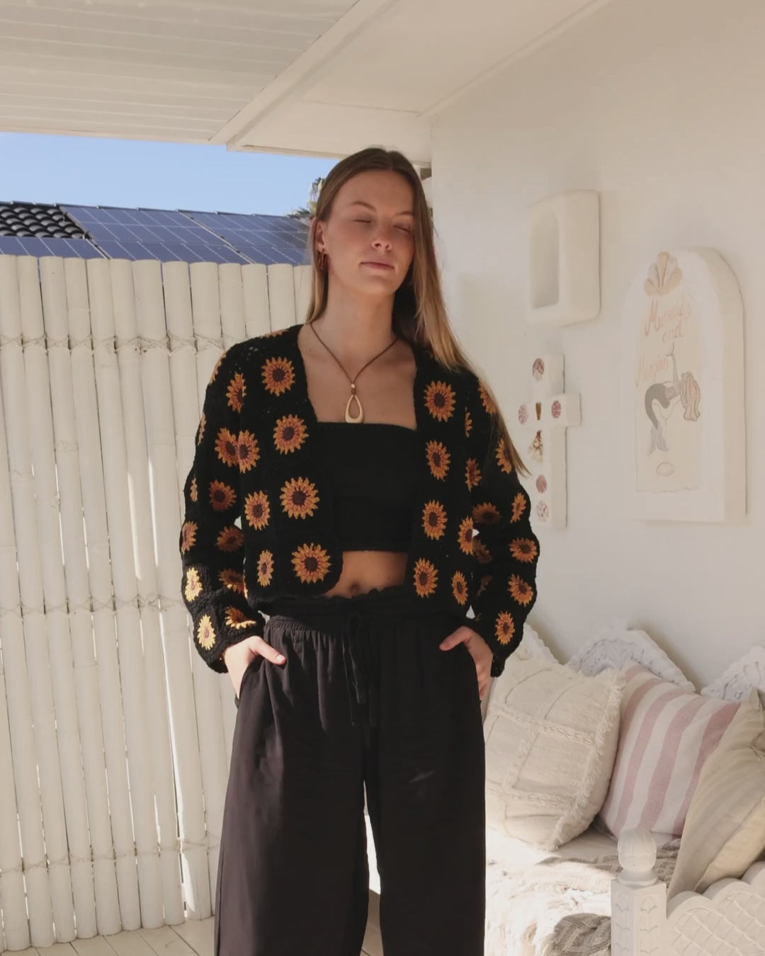SUNFLOWER CARDIGAN BLACK