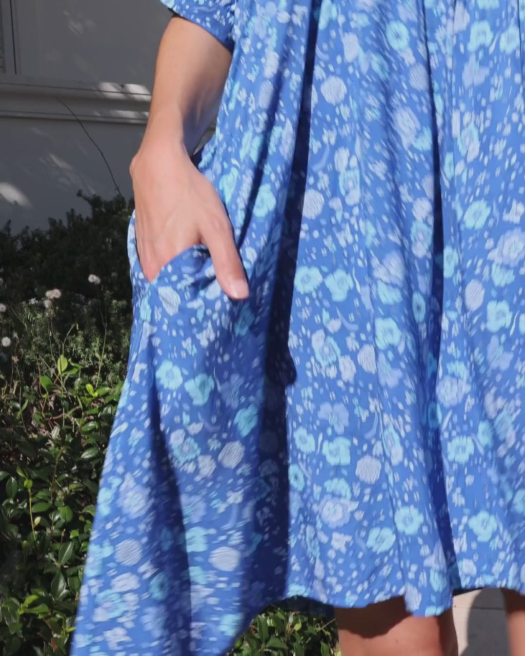 BUTTERFLY MINI DRESS BLUE LAGOON