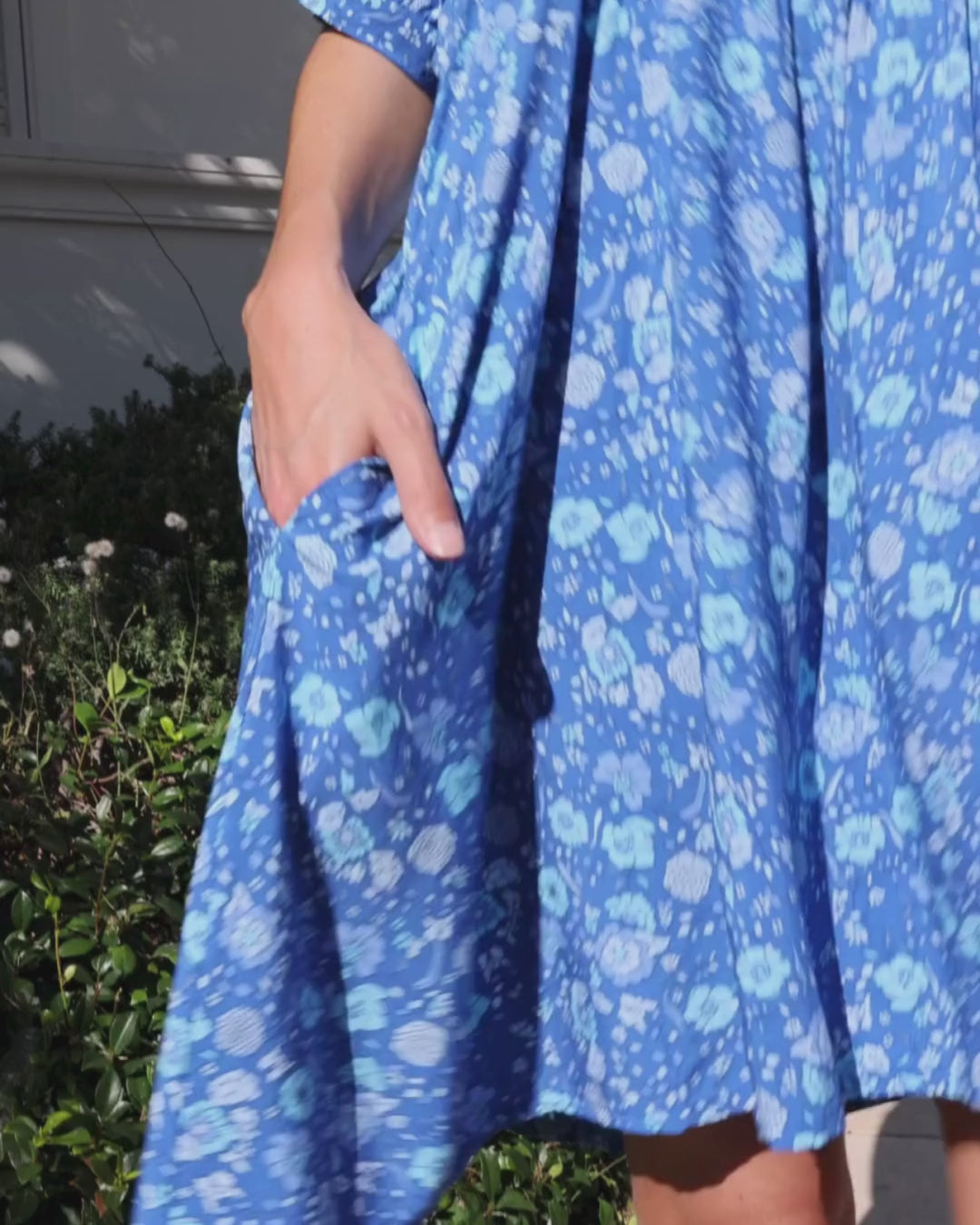 BUTTERFLY MINI DRESS BLUE LAGOON
