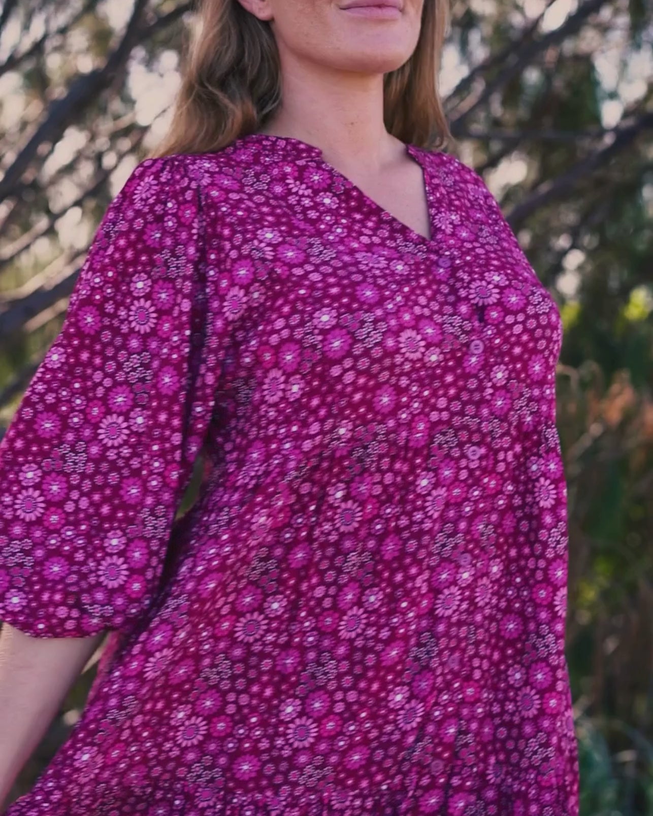 RIVER MINI DRESS BOYSENBERRY