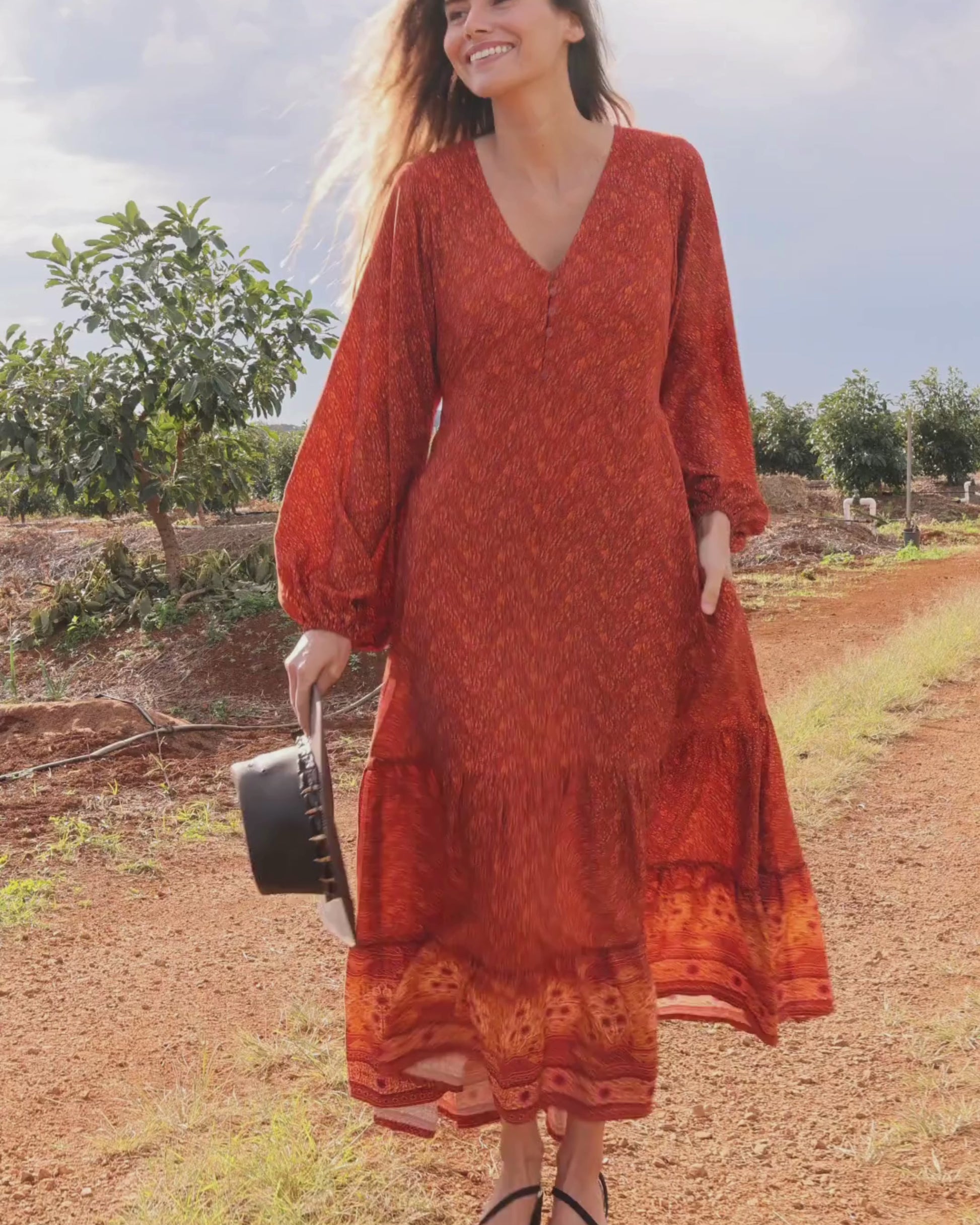 SIENNA MAXI DRESS PUMPKIN SPICE